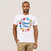 Rosh Hashanah met Shana Tova T-shirt (Voorkant volledig)