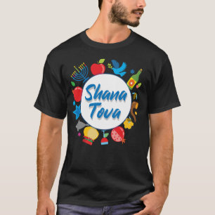 🍯 🍎 Rosh Hashanah met Shana Tova T-shirt