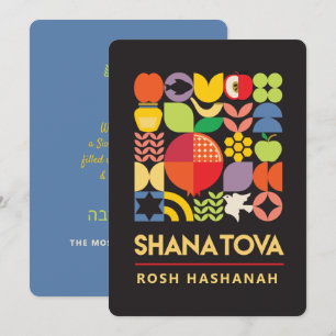 Rosh Hashanah Modern Joods Nieuwjaarskaart Feestdagenkaart