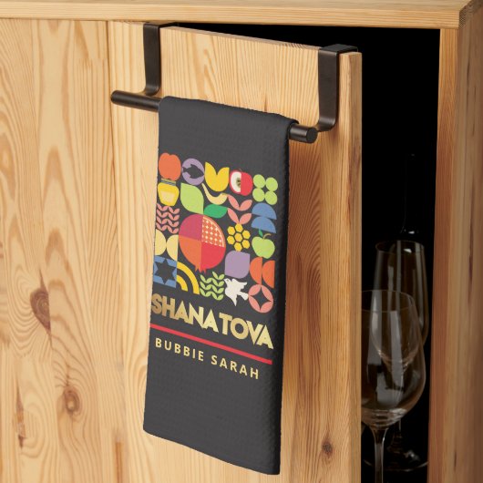 Rosh Hashanah Modern Jwish New Year Kitchen Towel Theedoek (Derde Gevouwen)