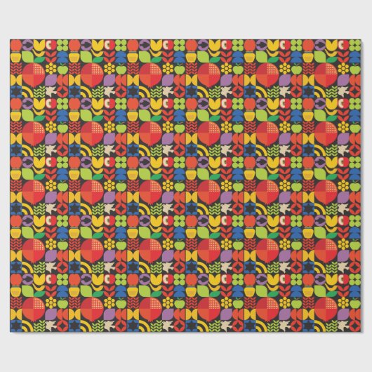 Rosh Hashanah Modern Jwish New Year Wrapping Pape Cadeaupapier (Vlak)