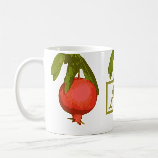 Rosh Hashanah Monogram Pomegranate Sweet Koffiemok (Links)