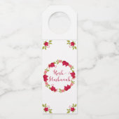 Rosh Hashanah New Year Pomegranate Flower Wreath Flessenhanger (Voorkant)