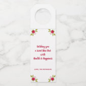 Rosh Hashanah New Year Pomegranate Flower Wreath Flessenhanger (Achterkant)