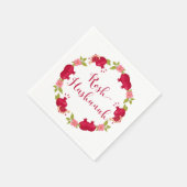 Rosh Hashanah New Year Pomegranate Flower Wreath Servet (Hoek)