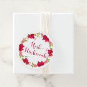 Rosh Hashanah Nieuwjaar Pomegranate Flower Gift La Bedankjes Labels (In situ)