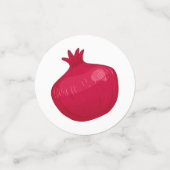 Rosh Hashanah Nieuwjaar Pomegranate Flower Wreate Confetti (Kleine voorkant)