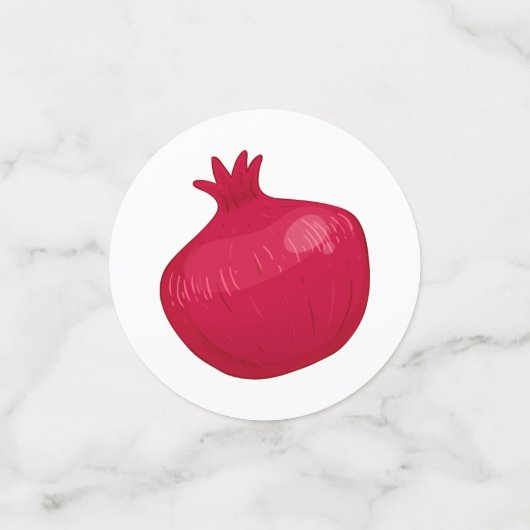 Rosh Hashanah Nieuwjaar Pomegranate Flower Wreate  Confetti (Kleine voorkant)