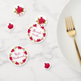 Rosh Hashanah Nieuwjaar Pomegranate Flower Wreate  Confetti