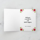 Rosh Hashanah Nieuwjaarskrans van granaatappelbloe Feestdagen Kaart (Binnen)