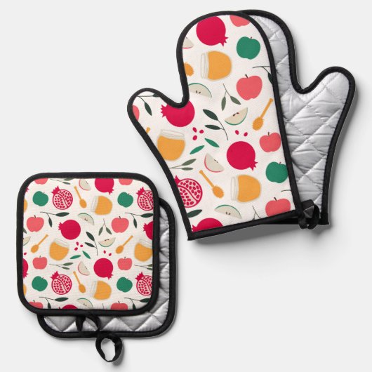 Rosh Hashanah Ovenwant & Pannenlap Set (Voorkant / Achterkant)