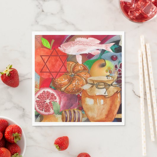 Rosh Hashanah Paper Napkins Servet (Insitu)