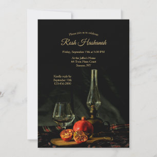 Rosh Hashanah Pomegranate Invitation Kaart