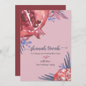 Rosh Hashanah Pomegranate Jwish New Year Card Kaart (Voorkant / Achterkant)