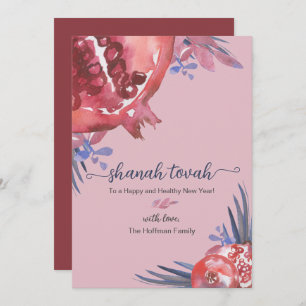 Rosh Hashanah Pomegranate Jwish New Year Card Kaart