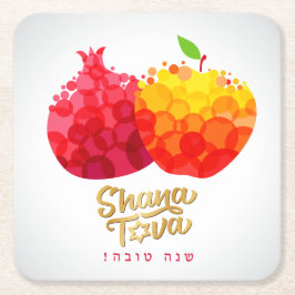 Rosh Hashanah Pomegranate Shana Tova Kartonnen Onderzetters