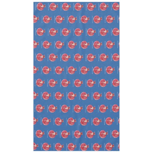 Rosh Hashanah Pomegranate Simman Hebrew Wish Tafelkleed (Voorkant)