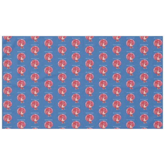 Rosh Hashanah Pomegranate Simman Hebrew Wish Tafelkleed (Voorkant (Horizontaal))