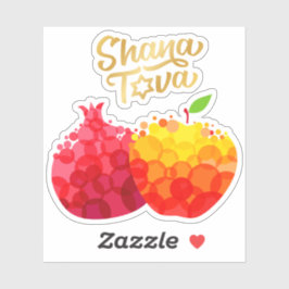 Rosh Hashanah Prachtige Granaatappels Kiss-cut Vin Sticker