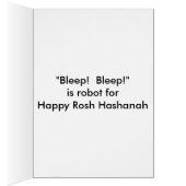 Rosh Hashanah Robot Bslaap Bpiep Funny Personalise (Binnen (Rechts))
