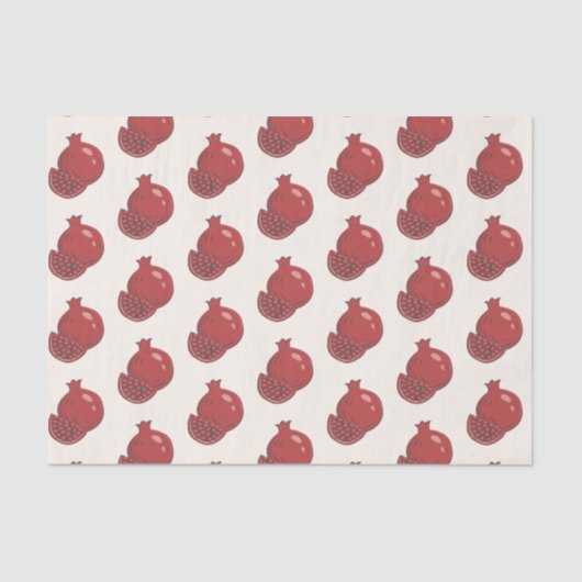 Rosh Hashanah Rode Granaatappels Grunge Style Tissuepapier (Voorkant)