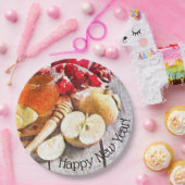 Rosh Hashanah Rustic Artwork of Apples and Honey Papieren Bordje (Feest)