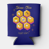 Rosh Hashanah SHANA TOVA Blikjeskoeler (Voorkant)