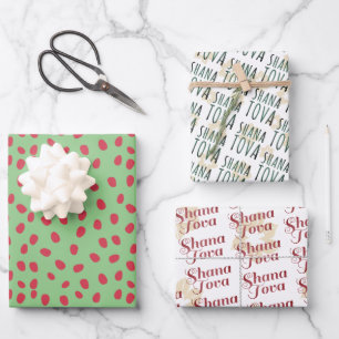 Rosh Hashanah   Shana Tova Fun & Feestelijke Stijl Inpakpapier Vel