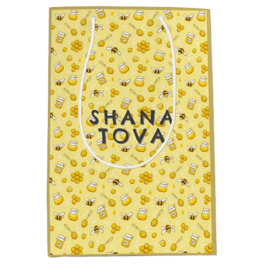 Rosh Hashanah Shana Tova  Leuke Naam Gift Bag Medium Cadeauzakje (Voorkant)