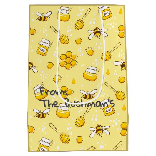 Rosh Hashanah Shana Tova  Leuke Naam Gift Bag Medium Cadeauzakje (Achterkant)