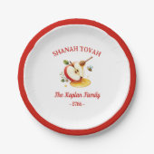 Rosh Hashanah Shanah Tovah Apple Honey Family Papieren Bordje (Voorkant)