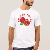 Rosh Hashanah Shanah Tovah Pomegranates T-shirt (Voorkant)