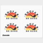 Rosh Hashanah Shofar zo goed grappig woordje Rechthoekige Sticker (Vel)