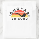 Rosh Hashanah Shofar zo goed grappig woordje Rechthoekige Sticker (Tas)