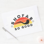Rosh Hashanah Shofar zo goed grappig woordje Rechthoekige Sticker (Envelop)