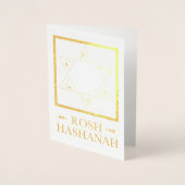 Rosh Hashanah Star van David Gold Foil Folie Kaarten (Voorkant)