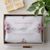 Rosh Hashanah Star van David Pink Flower White Tissuepapier (Geschenk)