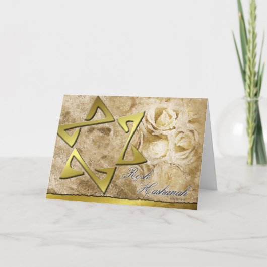 Rosh hashanah-StarofDavid Feestdagen Kaart (Voorkant)