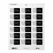 rosh hashanah ( ster van david ) etiket (Full Sheet)