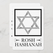 rosh hashanah ( ster van david ) kaart (Voorkant / Achterkant)