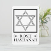 rosh hashanah ( ster van david ) kaart (Staand voorkant)