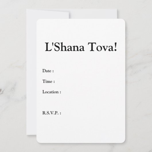 rosh hashanah ( ster van david ) kaart (Achterkant)