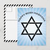 rosh hashanah (ster van David starburst) Feestdagenkaart (Voorkant / Achterkant)