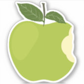 Rosh Hashanah Sweet Fun Green Apple Kiss-cut Viny Sticker (Voorkant)