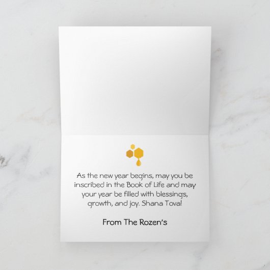 Rosh Hashanah symboliseert mooie begroeting Kaart (Binnen)