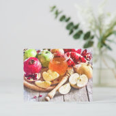 Rosh Hashanah Watercolor Apples and Honey Briefkaart (Staand voorkant)