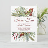 ROSH HASHANAH WATERVERF FOLIAGE DINER INVITE FEESTDAGENKAART (Staand voorkant)