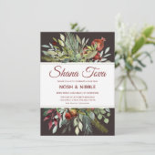 ROSH HASHANAH WATERVERF NOSH & NIBBLE INVITE FEESTDAGENKAART (Staand voorkant)