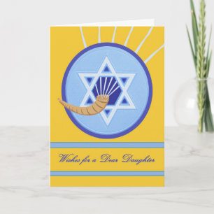 Rosh Hashanah wenst Dochter Feestdagen Kaart