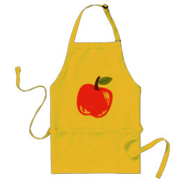 Rosh Hashanah Whimsical Bright Red Apple Standaard Schort